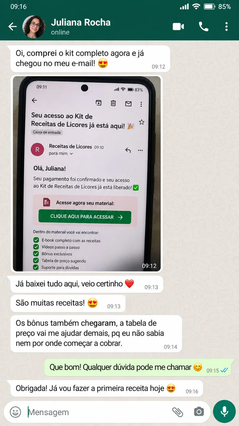 Mensagem de WhatsApp de cliente 2